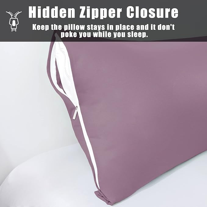 Body Cooling Pillow Cases Cover, Bamboo Rayon Body Pillowcases - Image 5