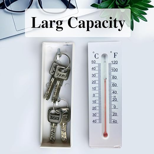 Hidden Key Outdoor Thermometer Decorative Key Hider Discreet Small Storage Box - Image 3