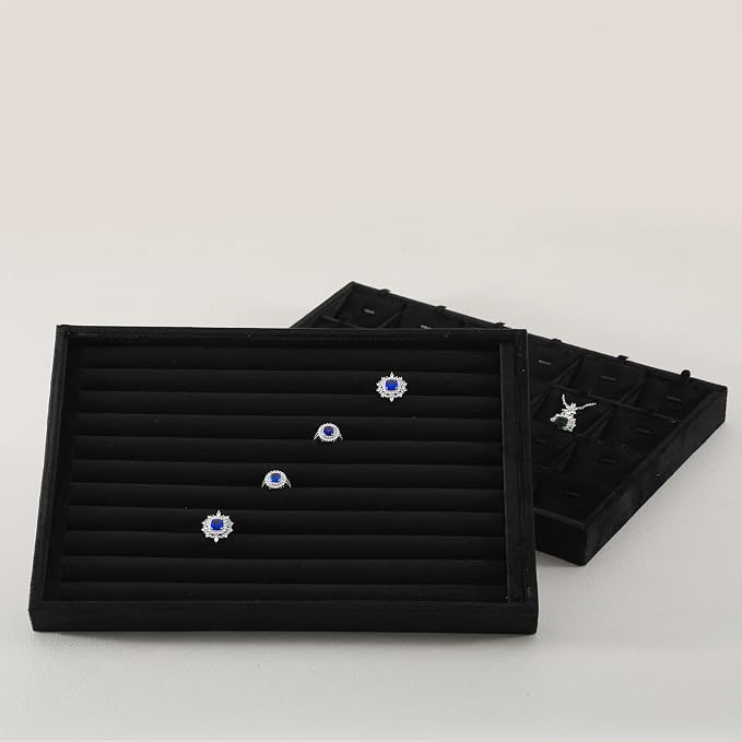 Ring Display Tray, Velvet Jewelry Trays, Premium Ring Organizer, Luxury Stud - Image 5