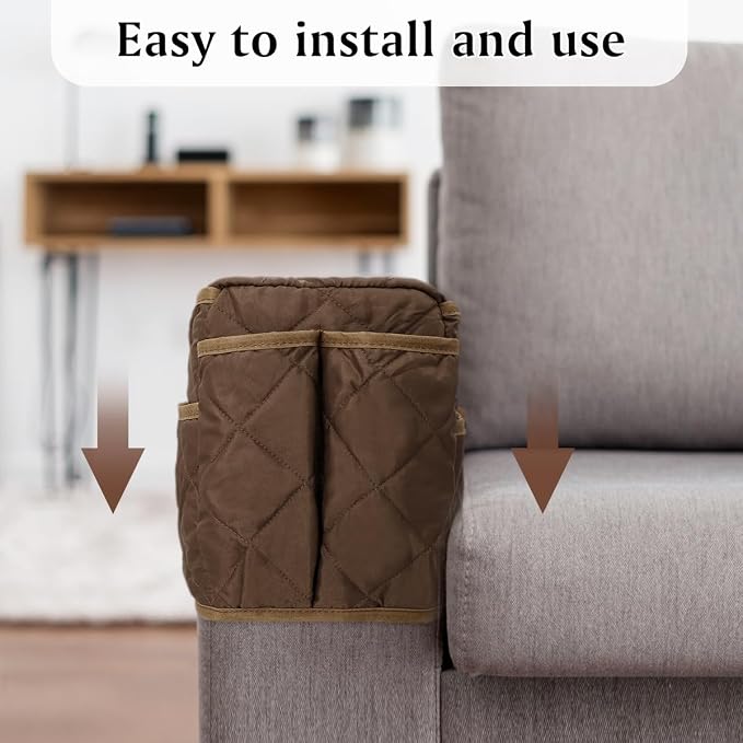 Remote Control Holder, Non Slip Bedside Armchair Caddy, Recliner Arm Caddy - Image 3