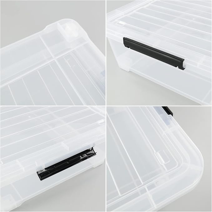 Morcte 40 Quart Plastic Underbed Storage Boxes, 3 Pack - Image 3