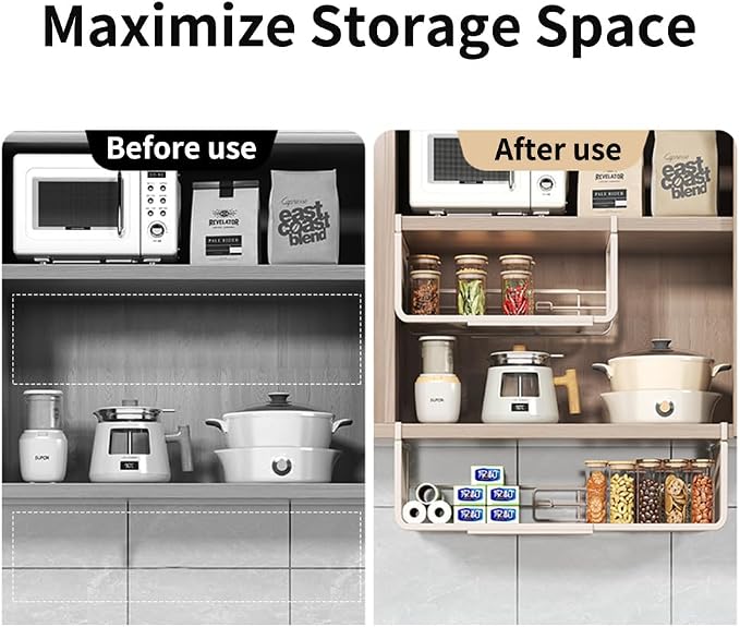 Expandable Under Shelf Basket Organizer, Under Shelf Storage, Hanging Baskets - Image 8