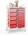 Giantex 15 Drawers Rolling Cart, Classroom Organizers, Storage Cart by Giantex