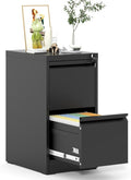 2 Drawer File Cabinet, Metal Vertical Filing Cabinet by EKJOfficials