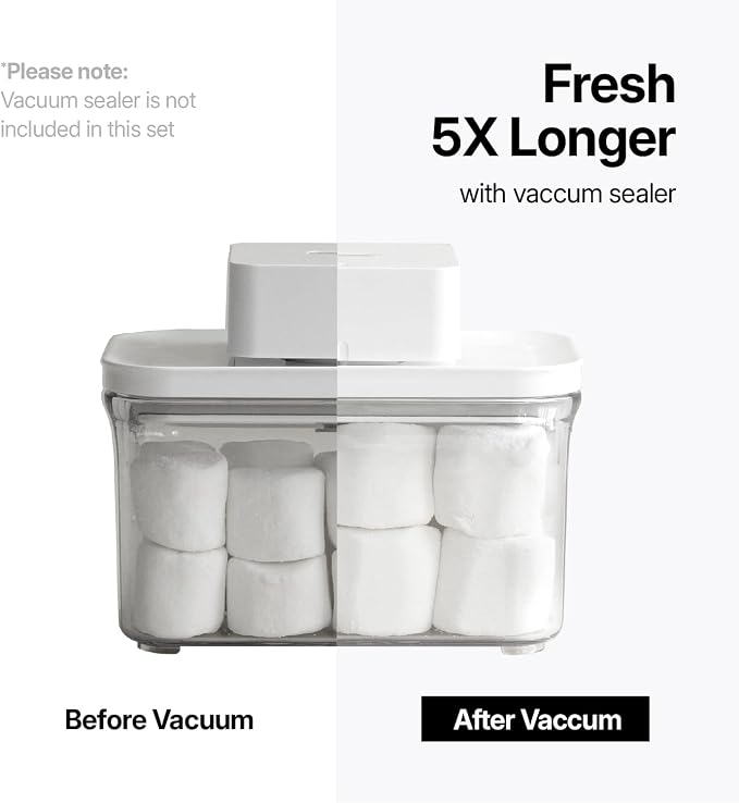 VAKUEN Premium Airtight Food Storage Containers, Mini Square 2pc/set, Smart - Image 5