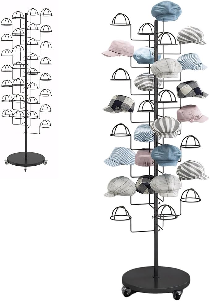 Hat Rack Stand, Metal Hats Display Stand, Standing Hat Rack, Hat Tree Stand by Unknown