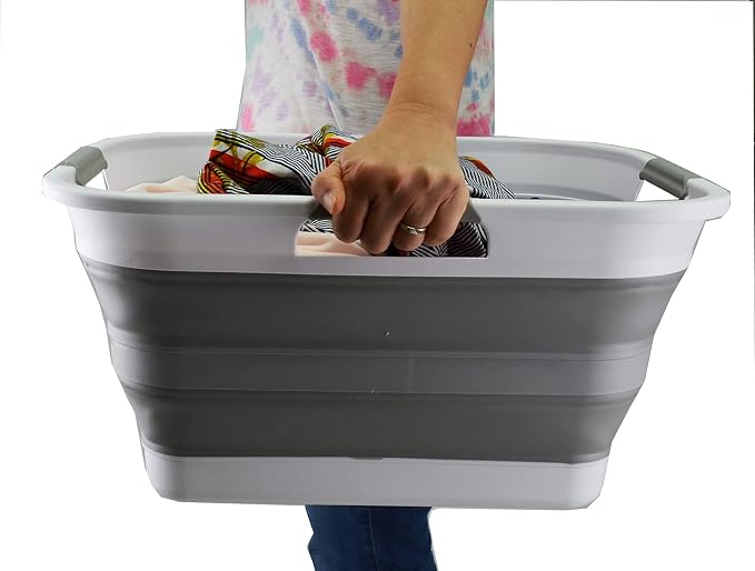 SAMMART 30L Collapsible Plastic Laundry Basket - Image 7