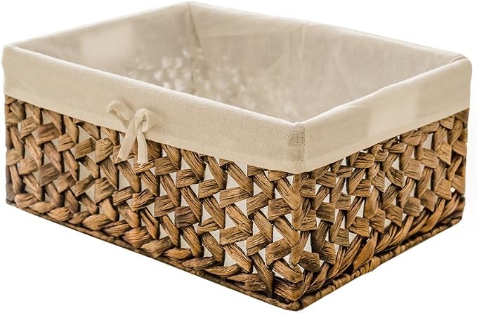 Rectangular Woven Seagrass Storage Bins by KINGWILLOW