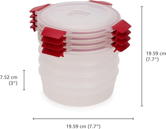 Joseph Joseph Nest Lock 8-piece Plastic BPA Free Round Food Storage Container - Image 5