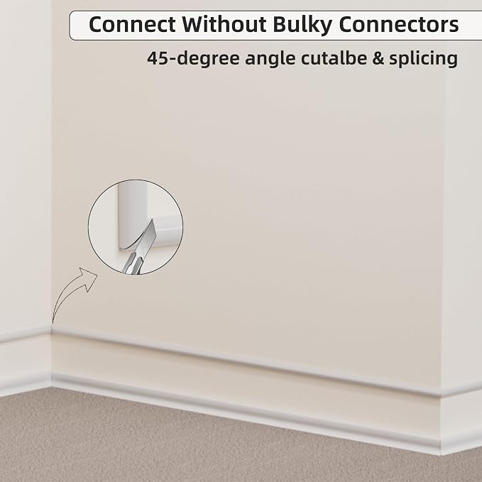 78" Side Buckle Cable Hider for 1 Cords, Extension Cord Covers for Wires On Wall - Image 5