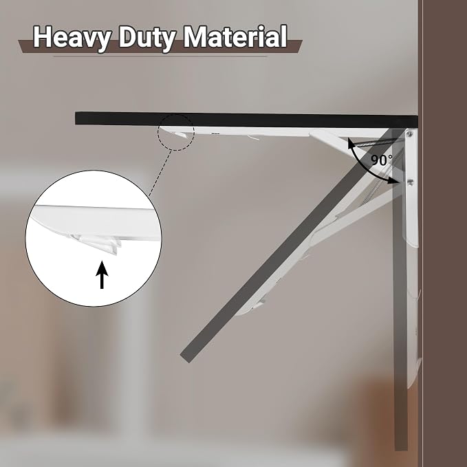 Wall Mounted Folding Table 39.4”L x 19.7”W, Laundry Folding Table - Image 7