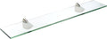 Spancraft Glass O-12x14-Brushed Steel Oriole Glass Shelf, Brushed Steel by Spancraft