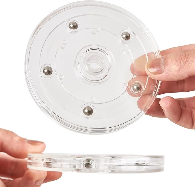 6 inch Small Lazy Susan Turntable Acrylic Ball Bearing Rotating Tray - Image 3