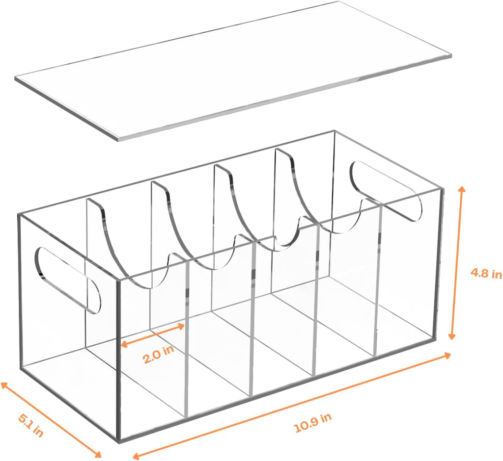 YUNEASELF Acrylic Belt Organizer Holder for Closet with Dust Cover Lid