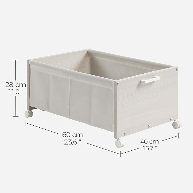 Under Bed Storage with Wheels, Wooden Under Bed Drawers On Wheels, Rolling - Image 4