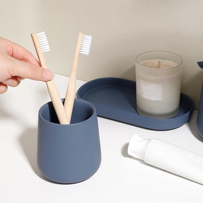 INGOFIN 3 Pcs Ceramic Bathroom Accessory Set - Image 7