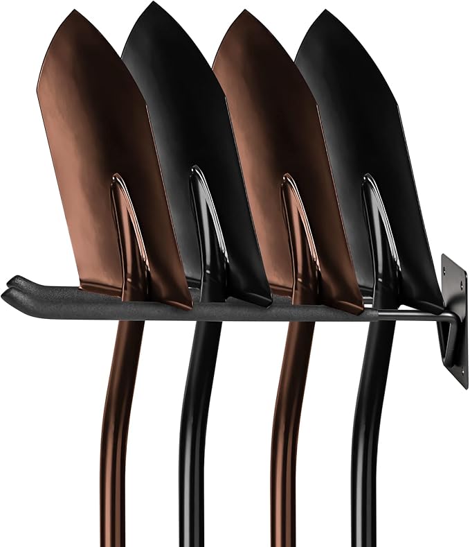 2Pcs Shovel Holder Wall Mount, Ladder Hangers, Rake Racks, Large Garden Tool - Image 3
