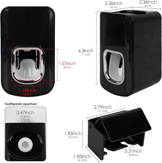 2 Slots Wall Mount Toothbrush Holder - Image 2