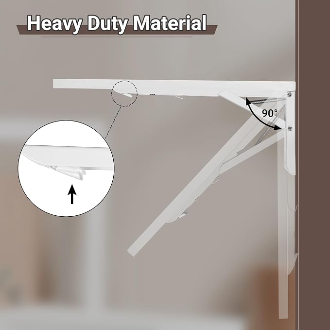Wall Mounted Folding Table 39.4”L x 19.7”W, Laundry Folding Table - Image 7