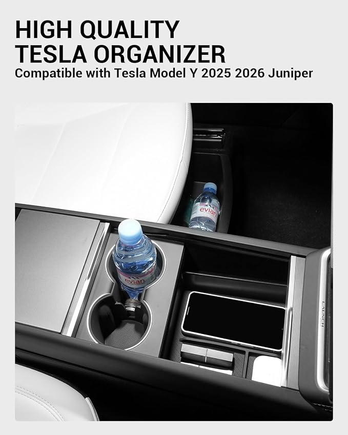 Motrobe 6PCS 2026 Tesla Model Y Juniper Center Console Organizer Tray Cup - Image 2
