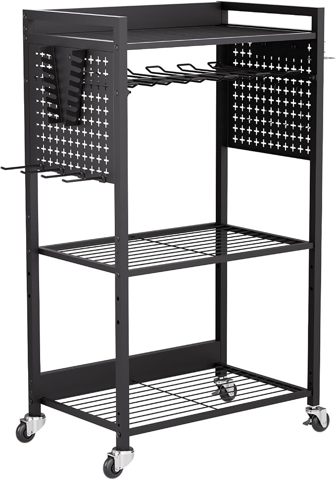 VEVOR 4-Tier Tool Organizer Cart, 150 lbs Load Capacity, Floor Stand Rolling - Image 9