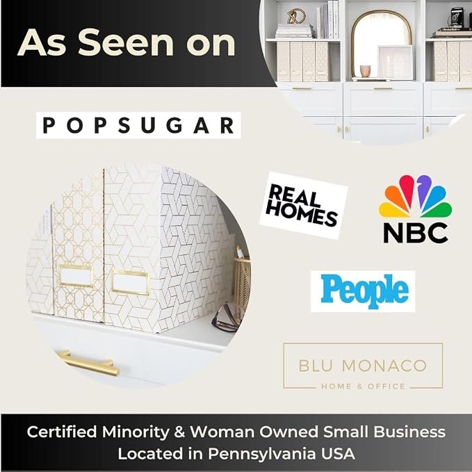 BLU MONACO Decorative Foldable Magazine Storage Boxes - Image 3