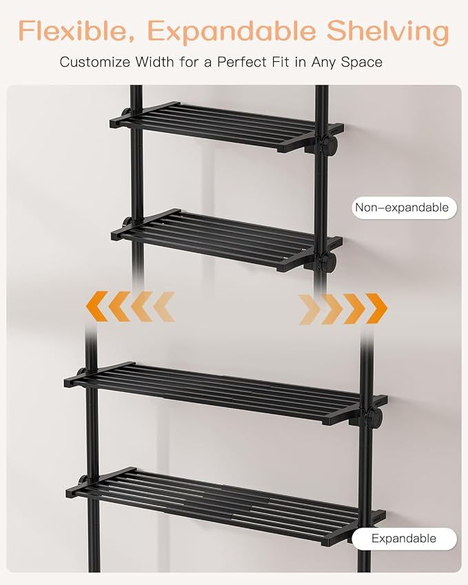 ALLZONE Adjustable Over The Toilet Storage Shelf, 4-Tier Ample Over Toilet - Image 4