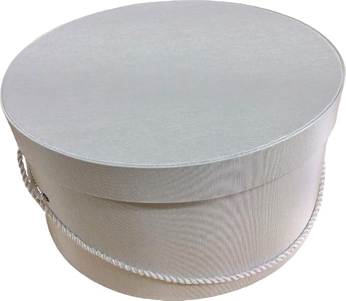 Sarah's Hat Boxes Classic Ivory Hat Box – 11" x 5.5" Handmade in USA – Odorless by SarahsHatBoxes