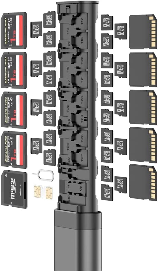 BUDI Pop-up Design 30 Slots Memory Card Case Crush & Shockproof Wallet by Budi