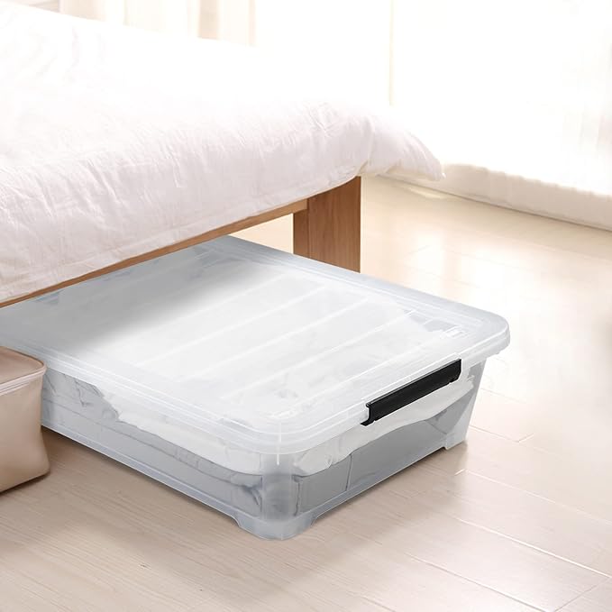 Morcte 40 Quart Plastic Underbed Storage Boxes, 3 Pack - Image 6