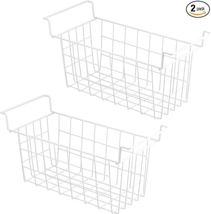 Chest Freezer Baskets 15.5 Inch, Chest Freezer Organizer Bins Metal Wire by Homics