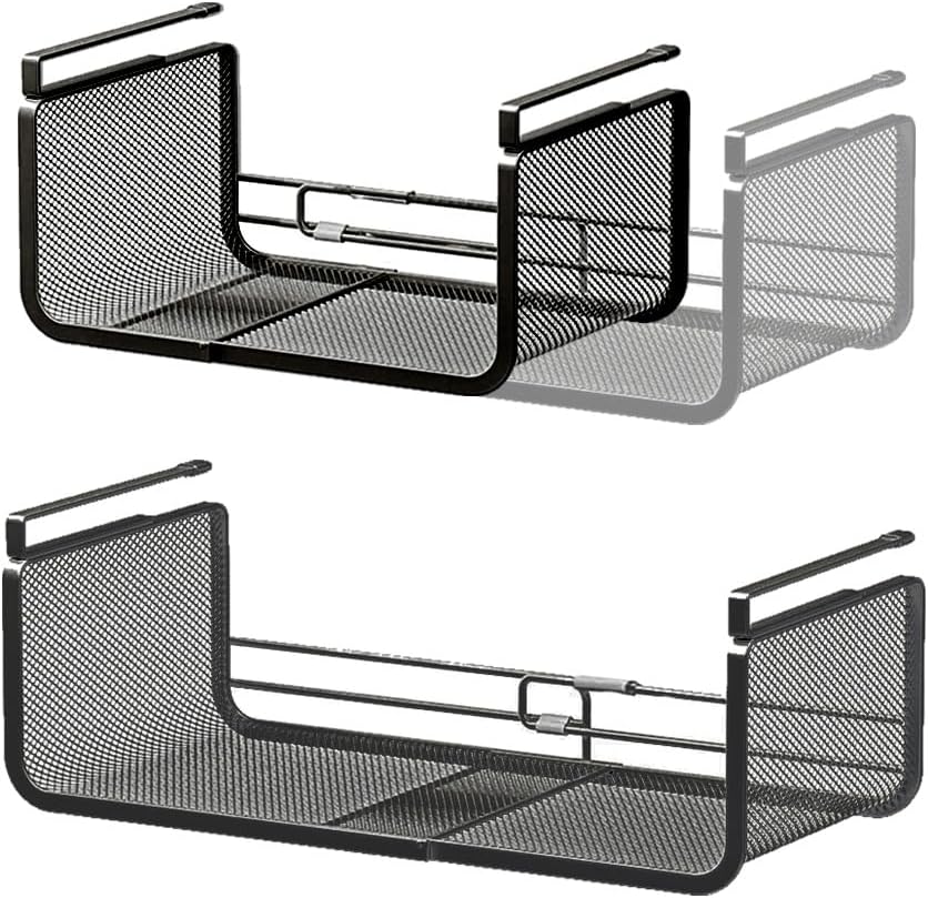 Expandable Under Shelf Basket Organizer, Under Shelf Storage, Hanging