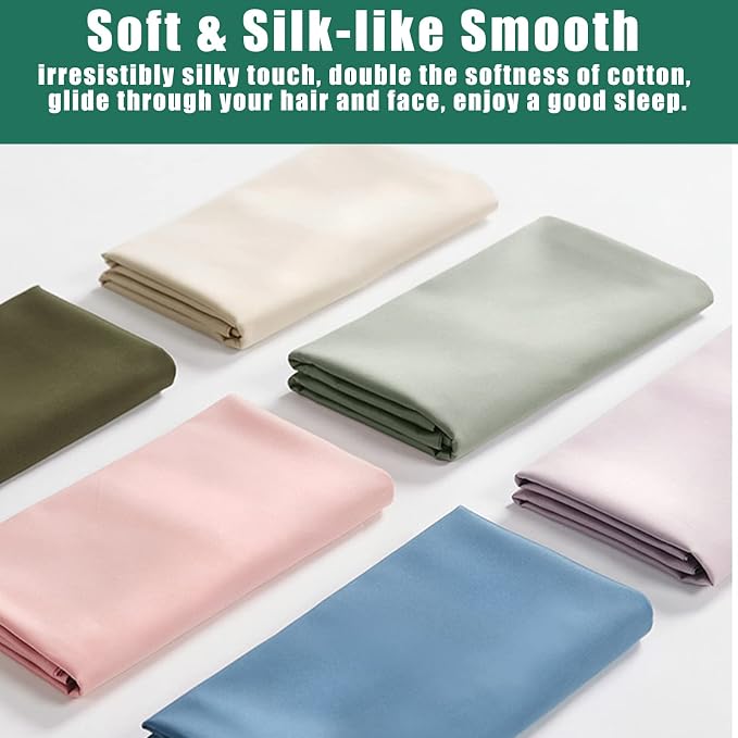 Body Cooling Pillow Cases Cover, Bamboo Rayon White Body Pillowcases - Image 8
