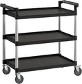 Black Utility/Bussing Cart by Krollen+Industrial