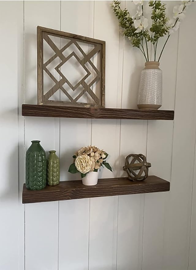 joelsantiques 24 Inch Wooden Floating Shelves - Image 2