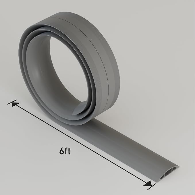 D-Line 6ft Floor Cord Cover, Cable Channel, Protect Cords, Prevent Trips - Image 8