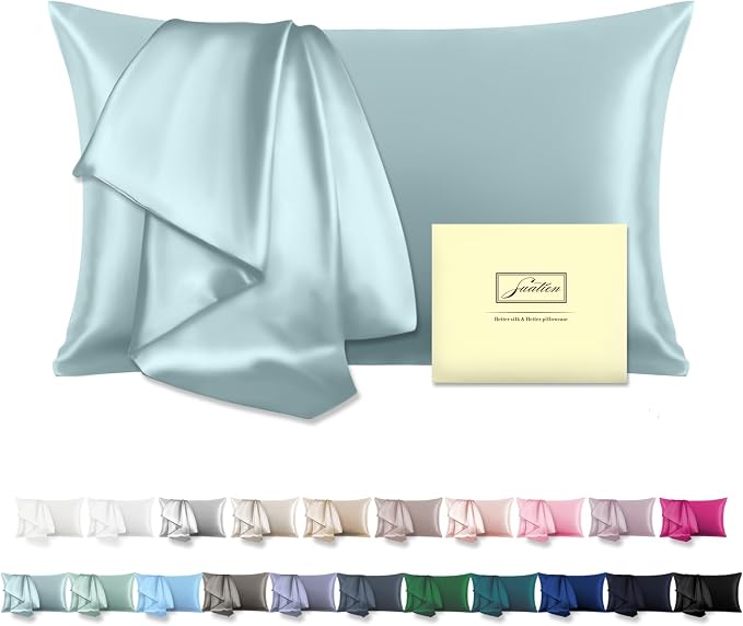 Mulberry Silk Pillowcase for Hair and Skin Standard Size 20"X 26" by Suatien