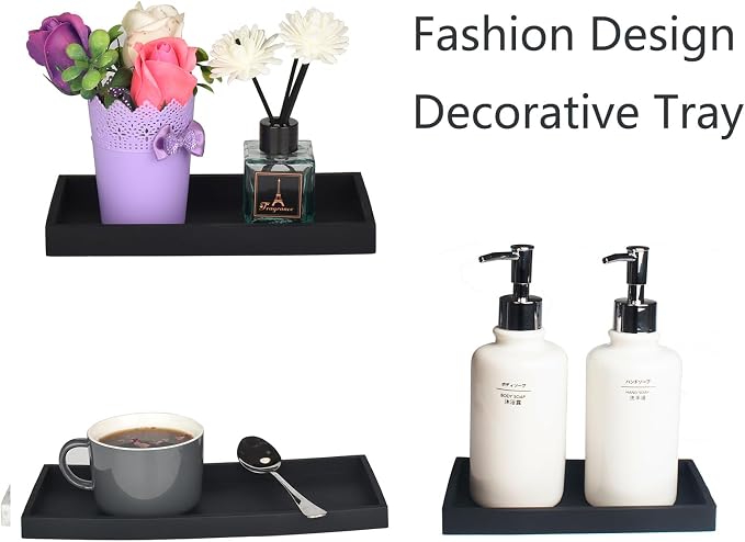 DNC 7.9" Small Silicone Bathroom Counter Tray, Vanity Tray, Kitchen Sink Soap - Image 9
