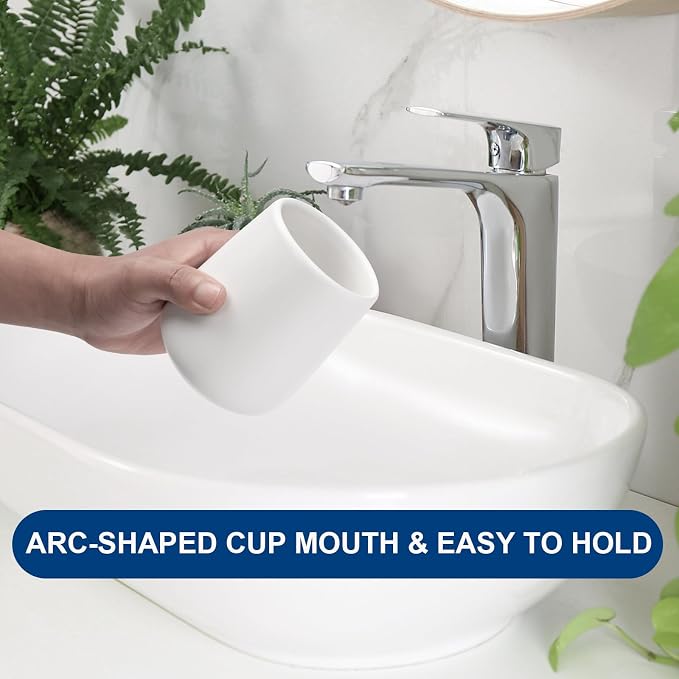 Bathroom Tumbler Cup Ceramic 13.5oz Reusable Toothbrush Cup 400ml, Toothbrush - Image 5