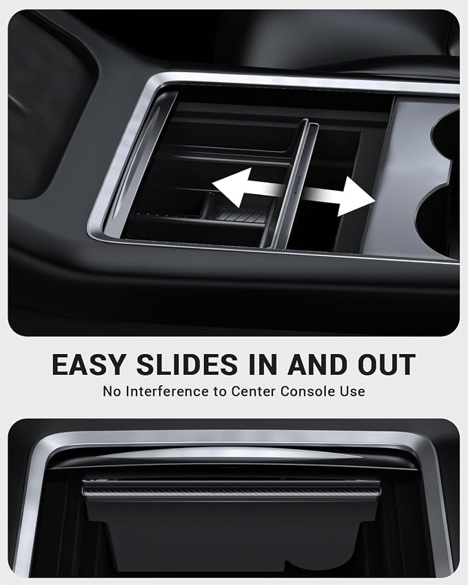 BASENOR 2021-2024 Tesla Model Y/3 Center Console Organizer Tray Console Hidden - Image 7