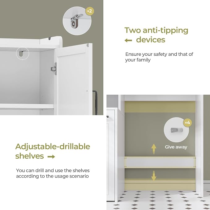 Over The Toilet Storage Cabinet - Image 8