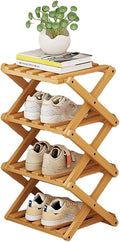 YYW Bamboo Shoe Rack for Entryway, Installation-Free and Foldable Vertical Shoe by YYW