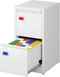 2-Drawer File Cabinet, 16.3" Deep Vertical Filing Cabinet by PEUKC