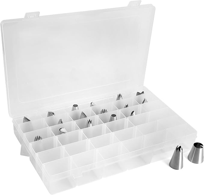 Piping Tip Organizer Box, 36 Grids Storage Container by Unknown