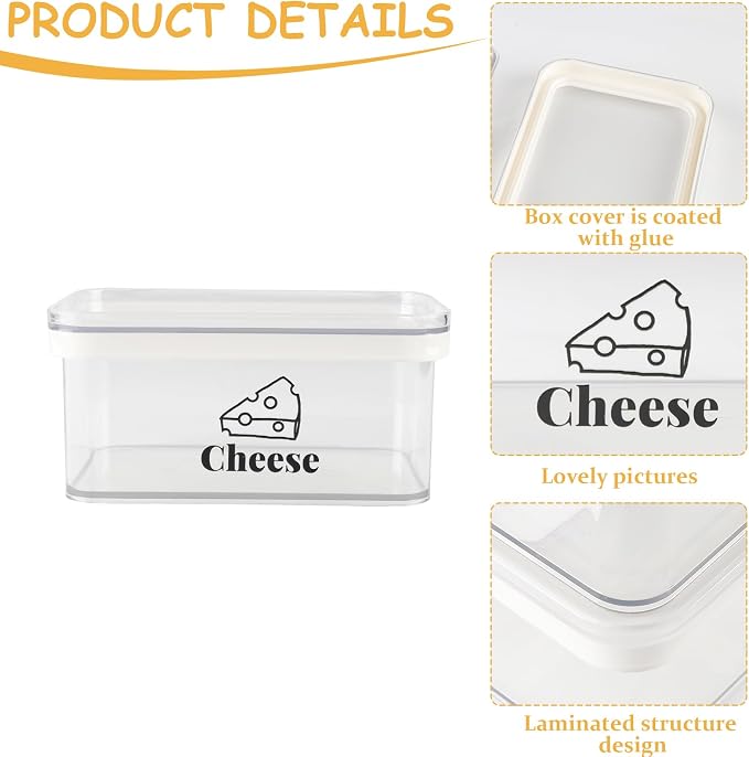 Cheese Container for Refrigerator Airtight Creamer Container - Image 2