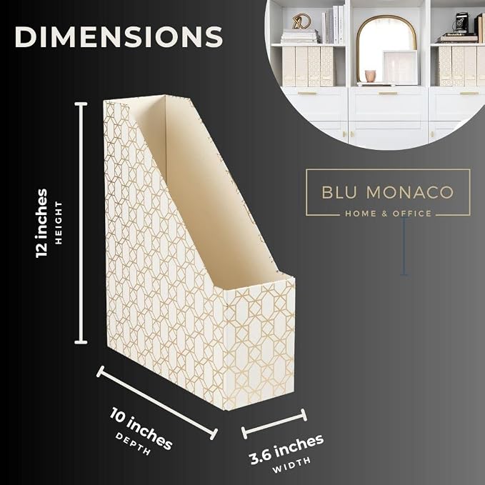 BLU MONACO Decorative Foldable Magazine Storage Boxes - Image 7