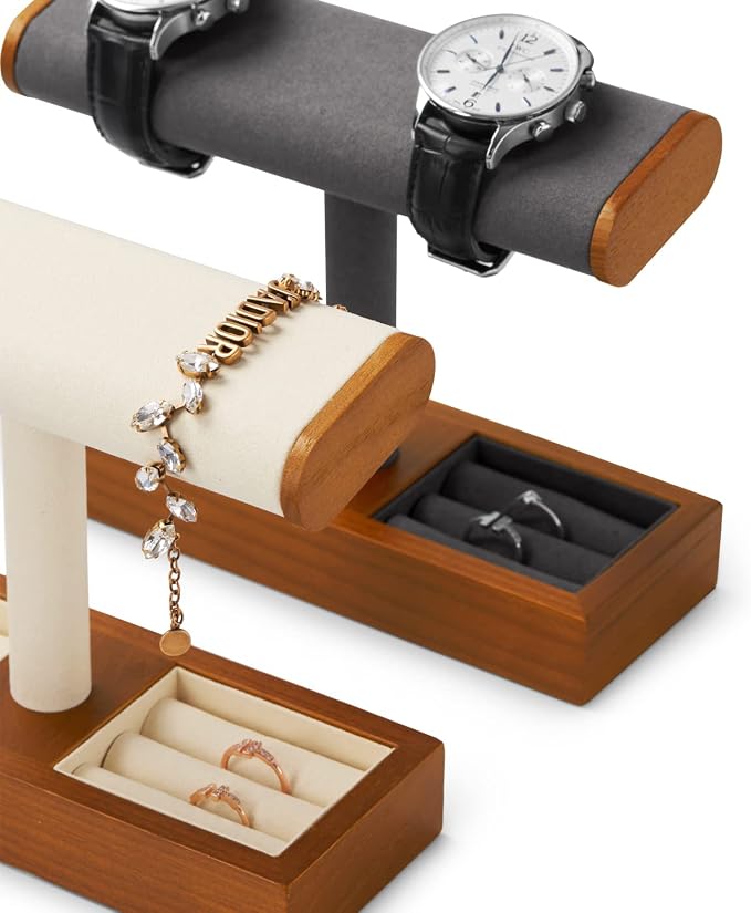 Oirlv Solid Wood Watch Display Stand T-bar Watch Stand - Image 6