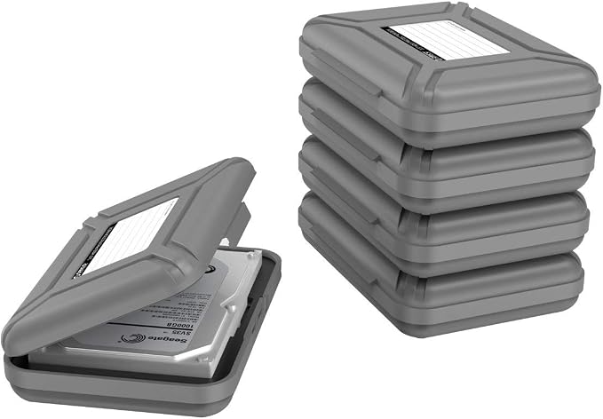 ORICO External Hard Drive Case for 3.5 Inch HDD/SSD 5 Packs Portable Hard Drive by ORICO