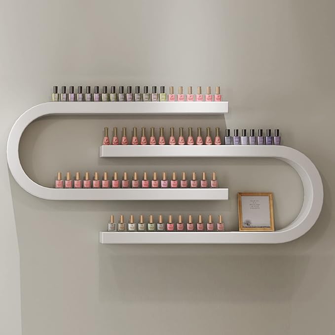 Wall Mounted Nail Polish Bottle Display Rack, U-Shaped Essential Oil Perfume by Unknown