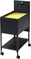 Lorell Standard Lock Mobile File Black 28.35" x 16.54" x 6.50" by Lorell